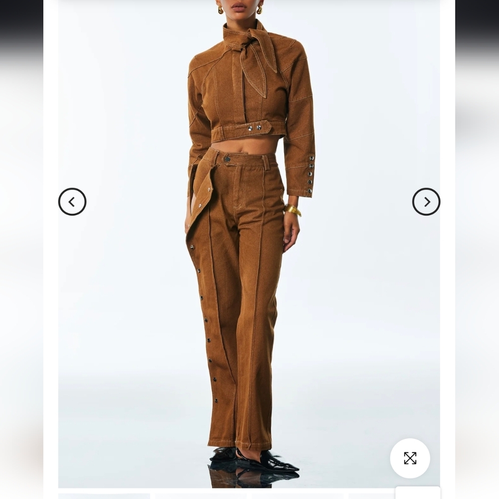 Brown Women's Two-Piece Set